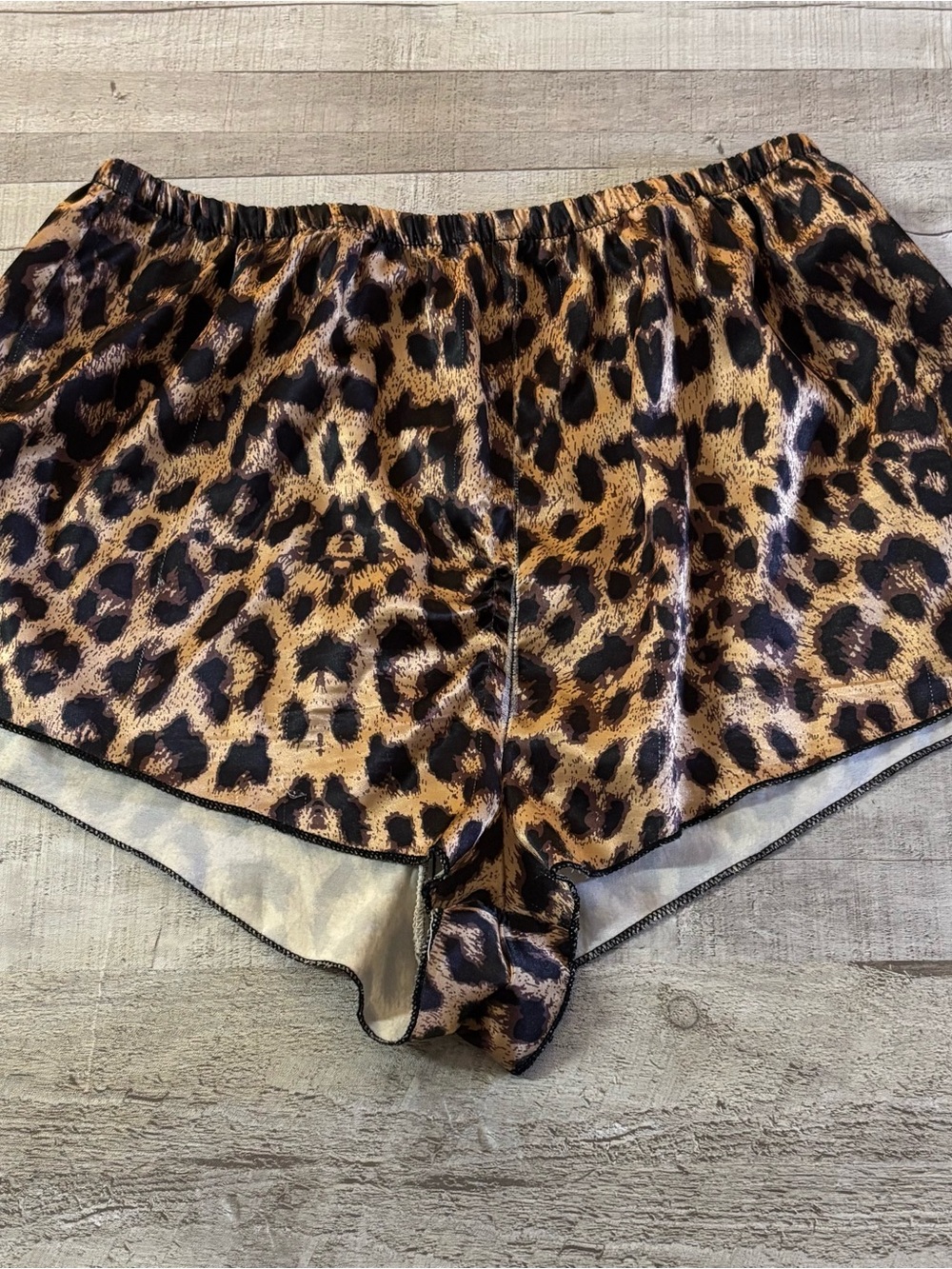 Leopard Satin Sleep Shorts - Women Intimates & Sleepwear